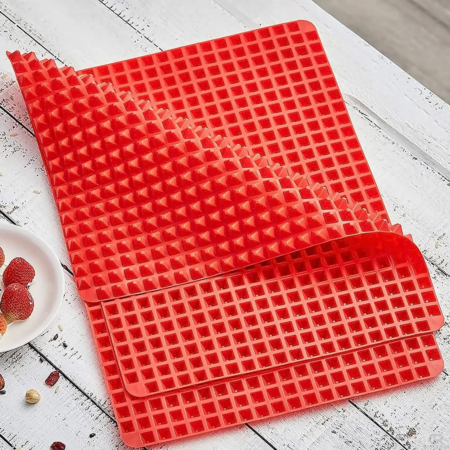 Non-Stick Silicone Pyramid Baking Mat – Versatile & Heat-Resistant! - Alyando