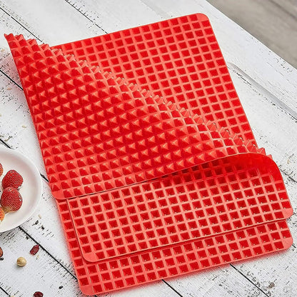 Non-Stick Silicone Pyramid Baking Mat – Versatile & Heat-Resistant! - Alyando