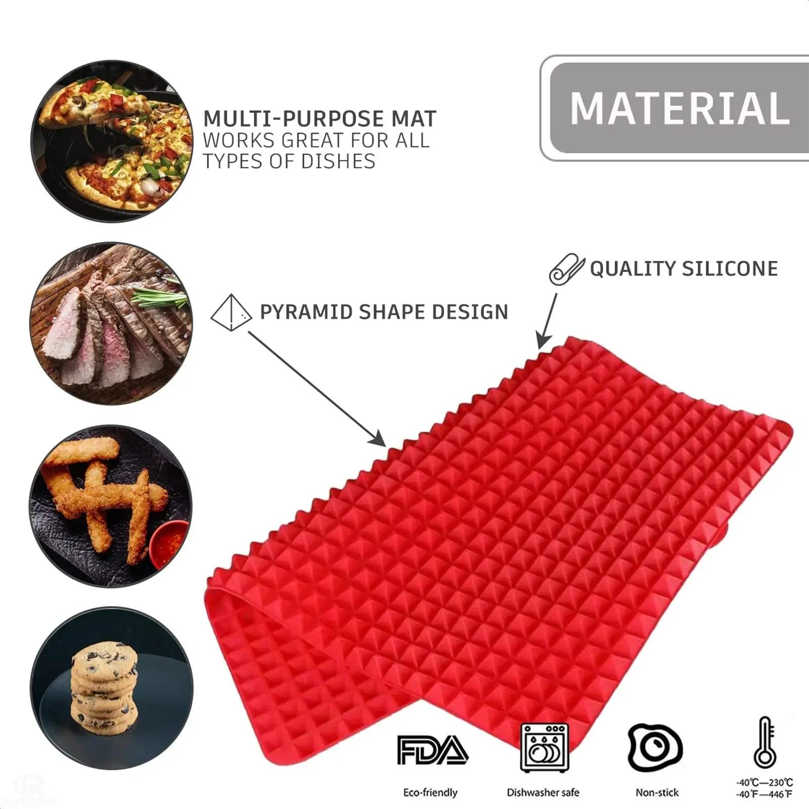 Non-Stick Silicone Pyramid Baking Mat – Versatile & Heat-Resistant! - Alyando