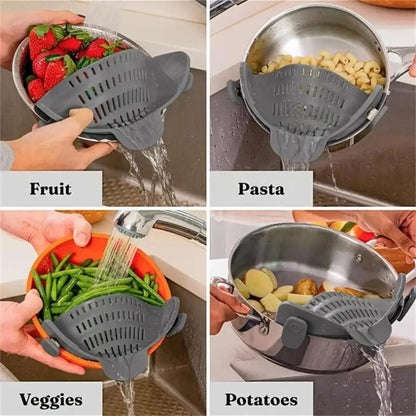 Clip-On Kitchen Strainer – Perfect for Pots, Pans, and Bowls - Alyando