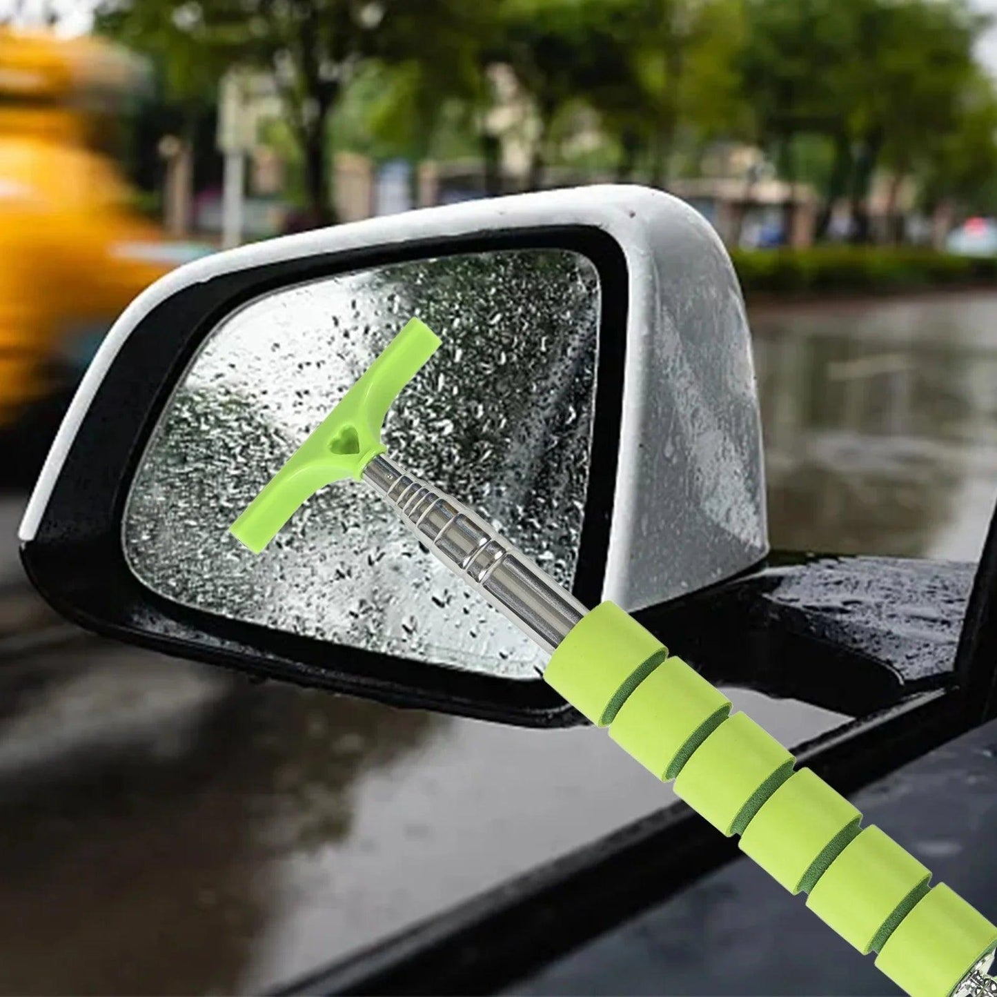 Stainless Steel Telescopic Rearview Mirror Wiper – Clean with Precision! - Alyando