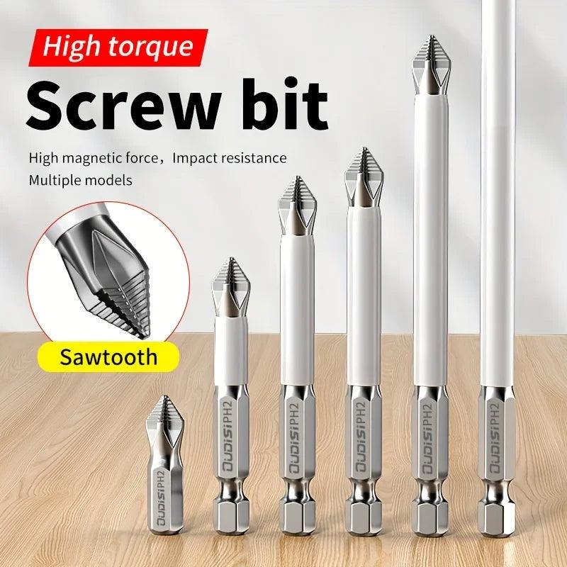 6pcs Magnetic Cross Head Screwdriver Bit Set – Non-Slip & Durable! - Alyando