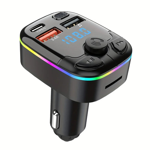 Bluetooth 5.0 Car FM Transmitter with PD Type-C