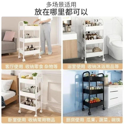 Multi-Layer Trolley Storage Rack – Organize Your Space with Ease! - Alyando