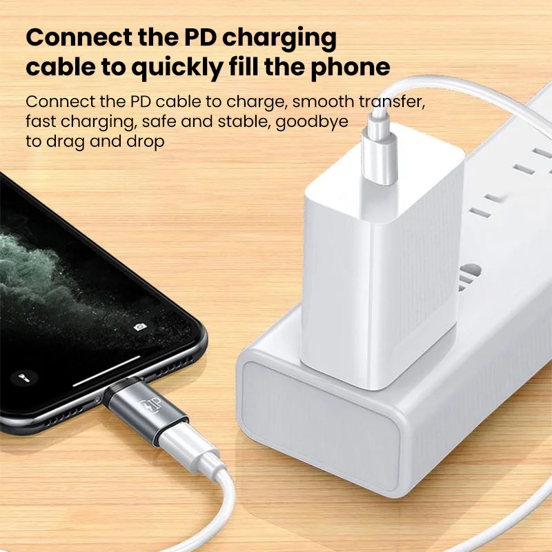 USB Cable Converter Lightning to USB-C Adapter