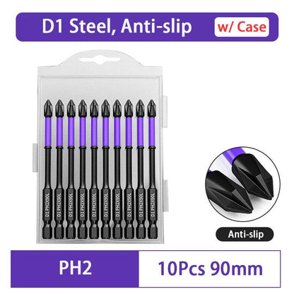 D1 Anti-Slip Shock-Proof Screwdriver Bits – Strong & Magnetic! - Alyando