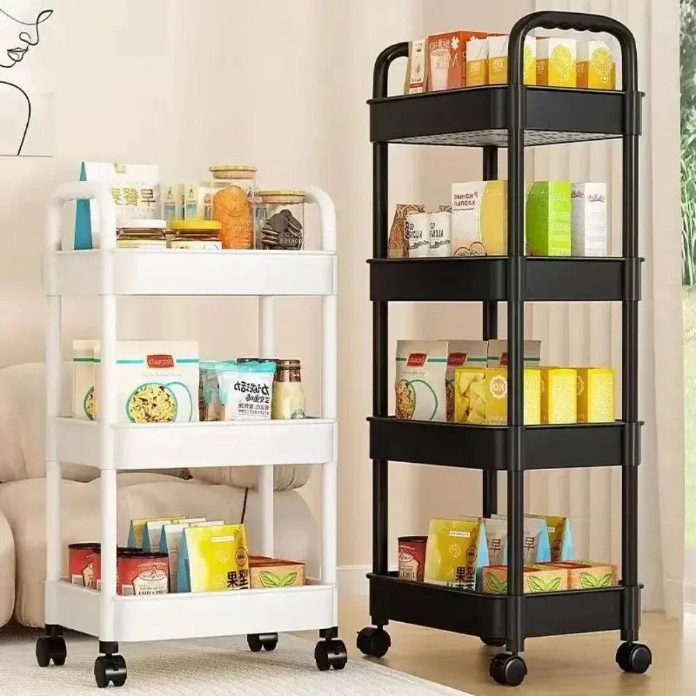 Multi-Layer Trolley Storage Rack – Organize Your Space with Ease! - Alyando