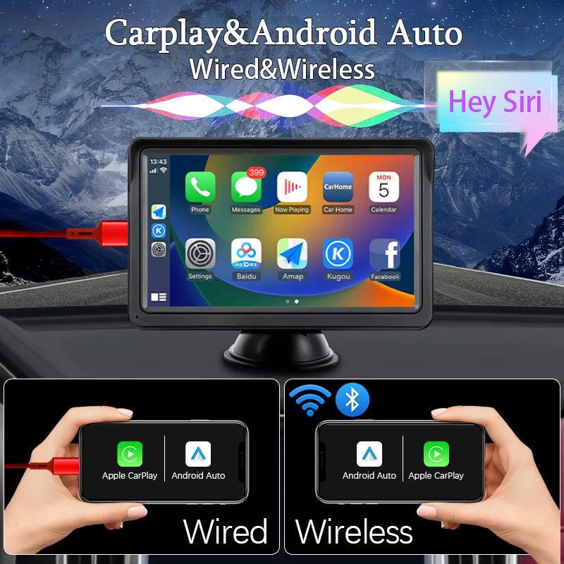 7 inch Portable CarPlay Android Radio - Alyando