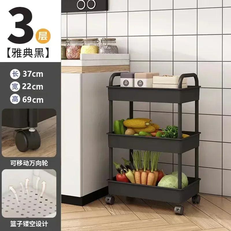 Multi-Layer Trolley Storage Rack – Organize Your Space with Ease! - Alyando