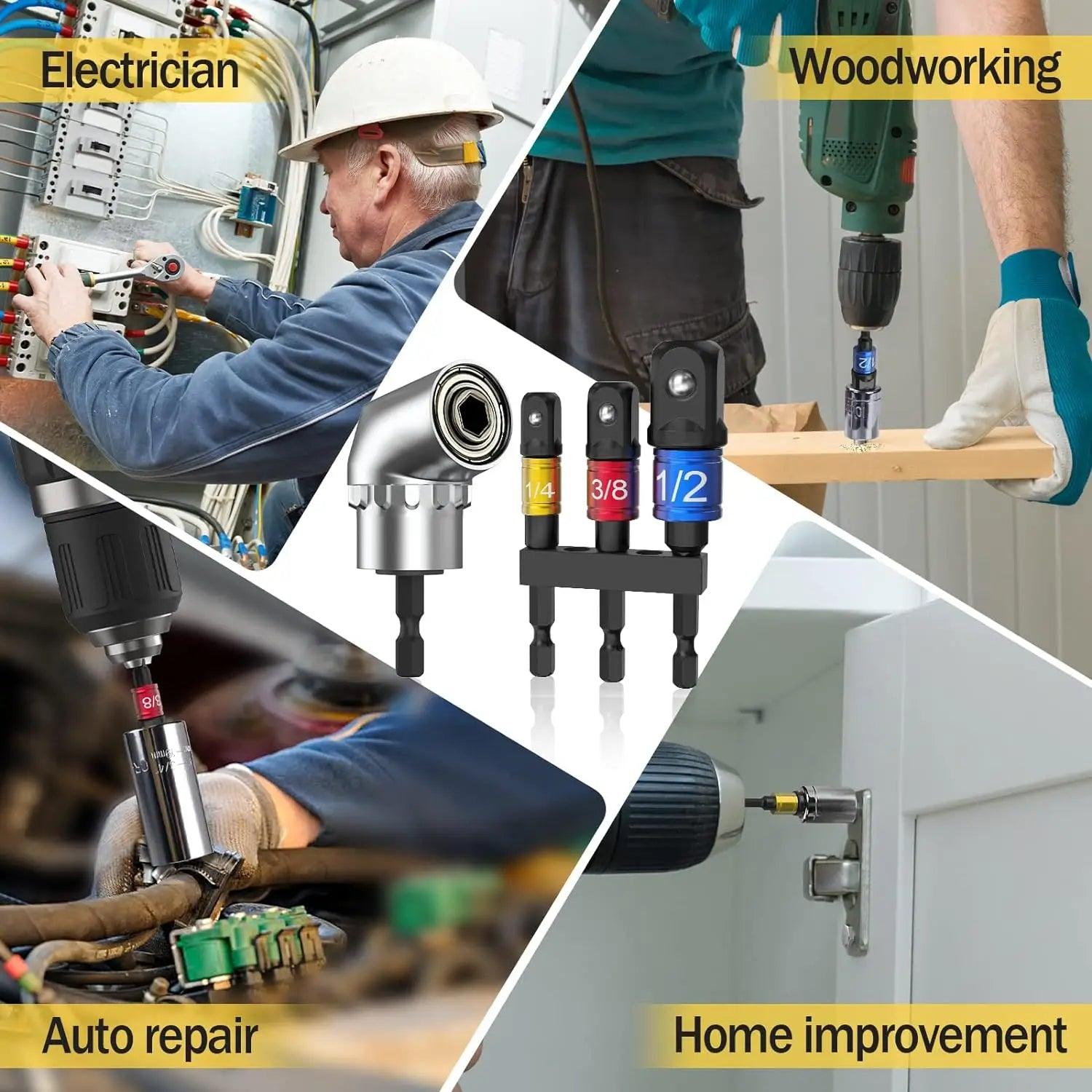 105° Angle Socket Adapter Set – Precision Power Tool Extension! - Alyando