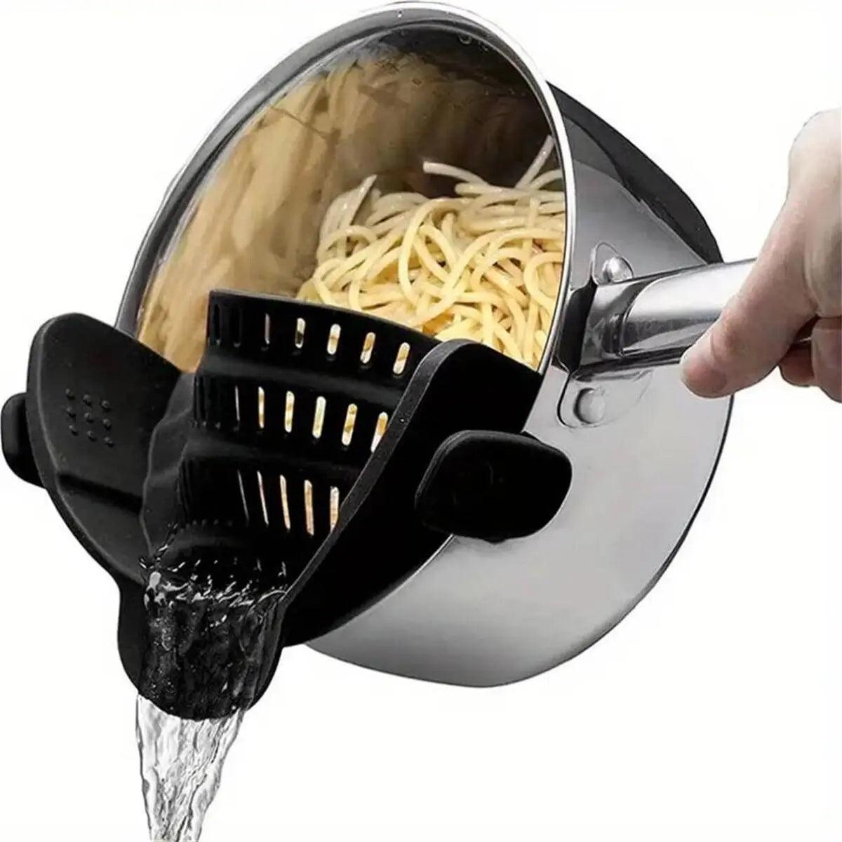 Clip-On Kitchen Strainer – Perfect for Pots, Pans, and Bowls - Alyando