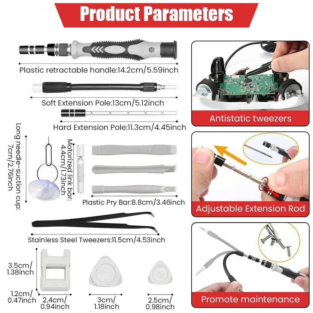115-in-1 Precision Electronics Screwdriver Set – Professional Repair Kit! - Alyando