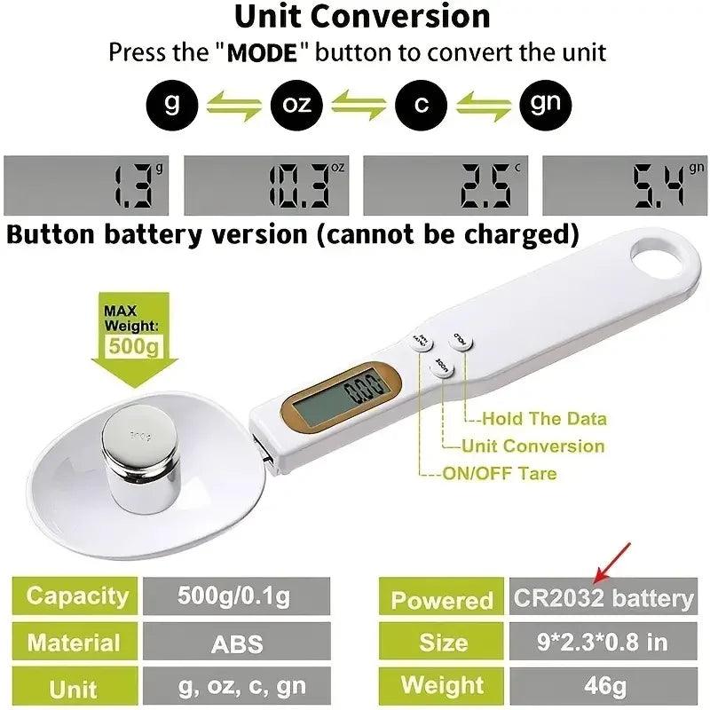 Digital Kitchen Spoon Scale – Precision in Every Scoop! - Alyando