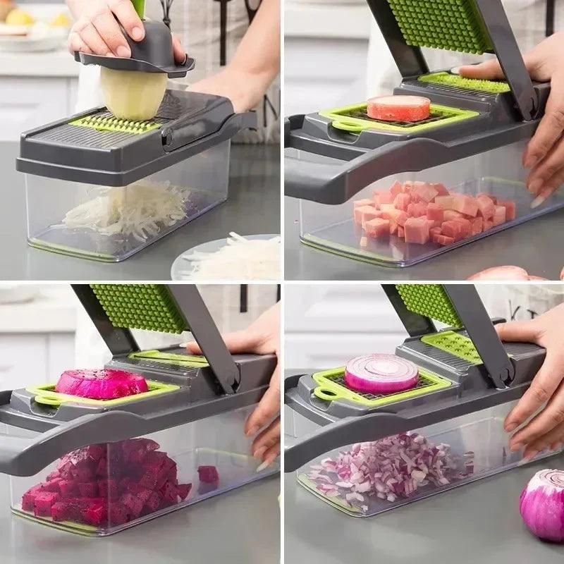 16-in-1 MasterChef Veggie Chopper – Slice, Dice, and Grate with Ease - Alyando