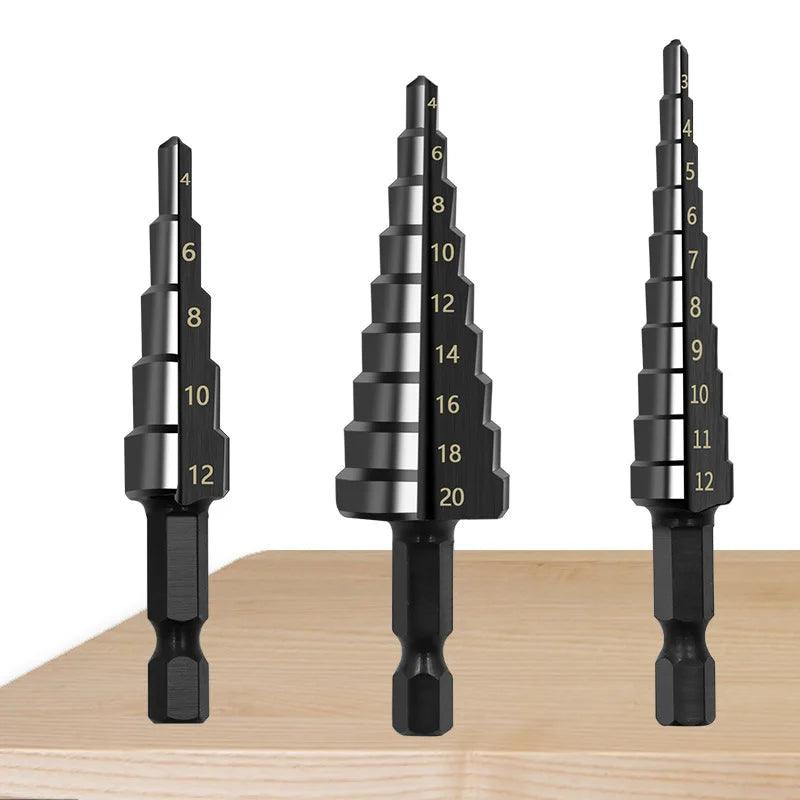 Hexagonal Shank Step Drill Bit Set – Precise & Durable! - Alyando