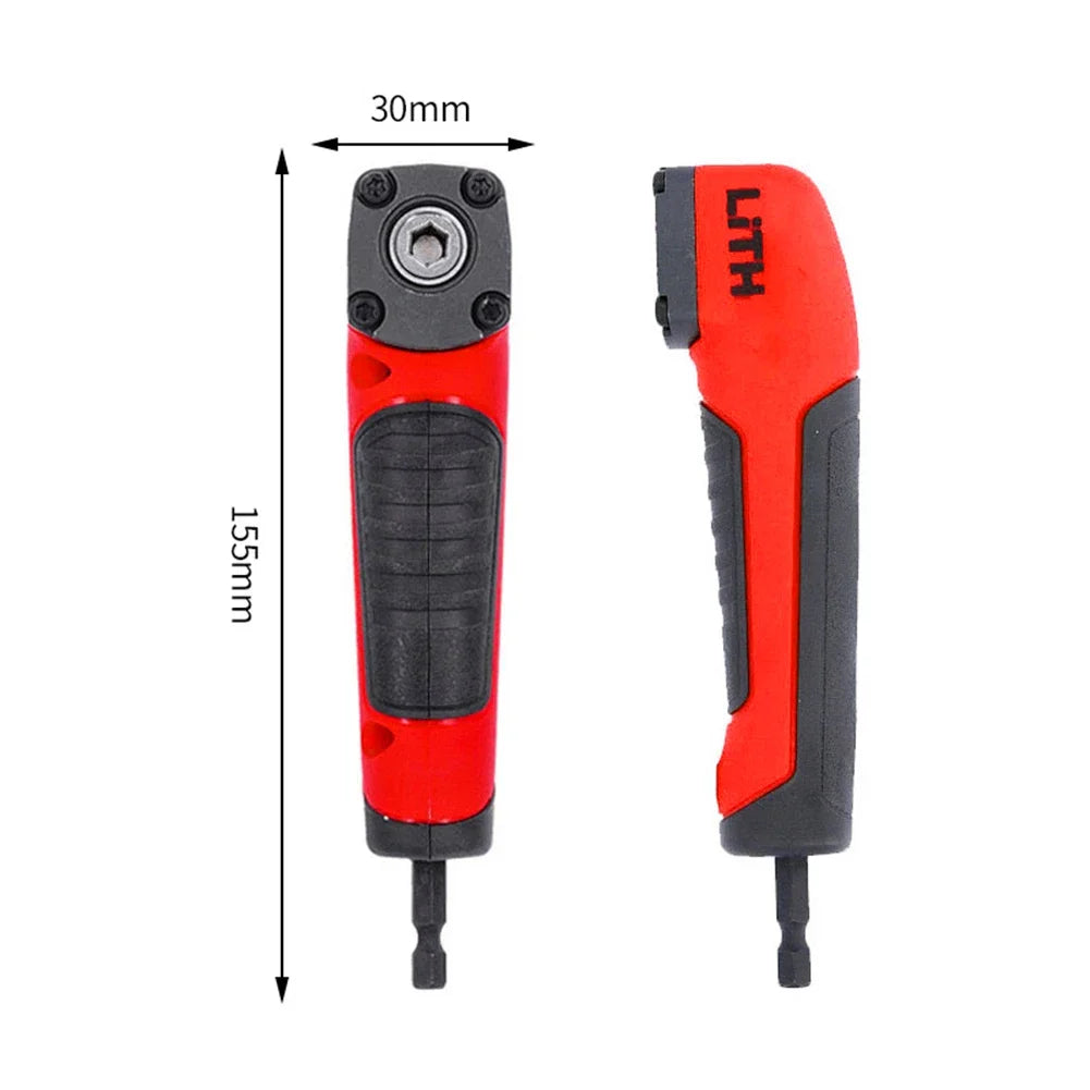 1/4 Inch Right Angle Drill Adapter | 90°/105° Chuck & Socket Attachment