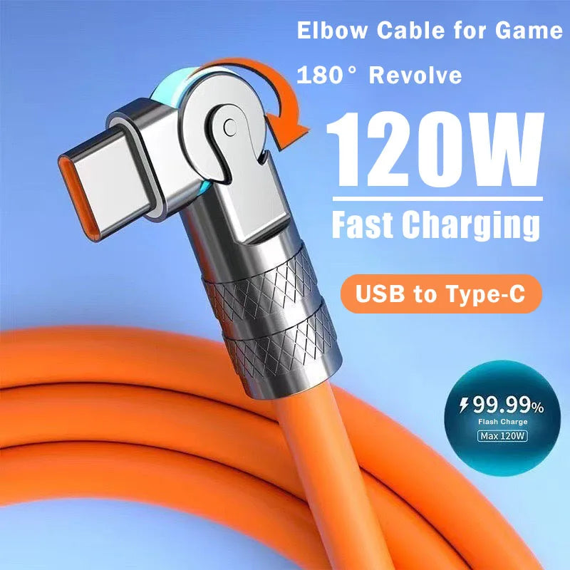 120W 7A Fast Charging USB Type-C Cable