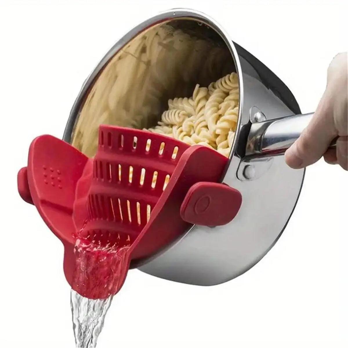 Clip-On Kitchen Strainer – Perfect for Pots, Pans, and Bowls - Alyando