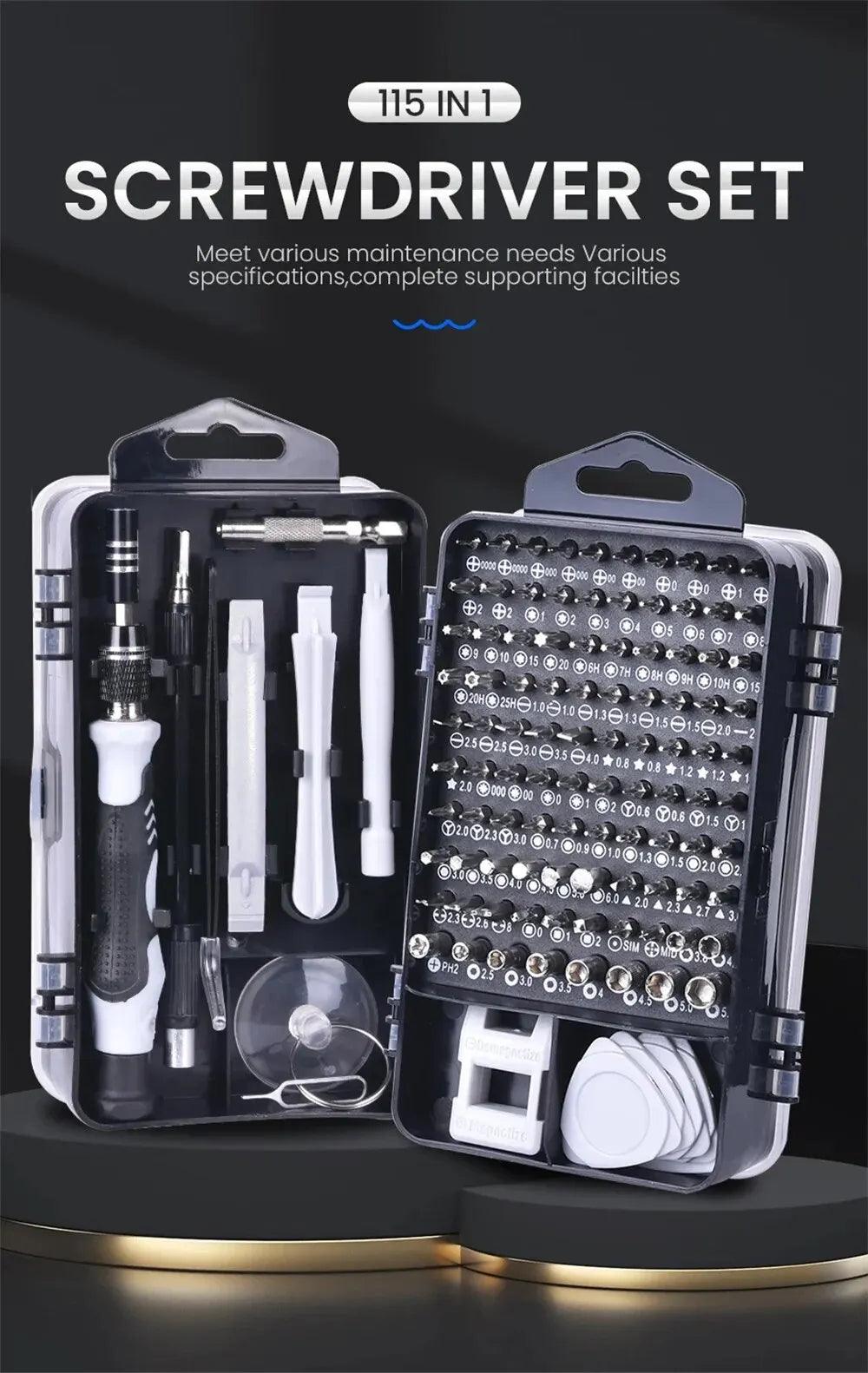 115-in-1 Precision Electronics Screwdriver Set – Professional Repair Kit! - Alyando