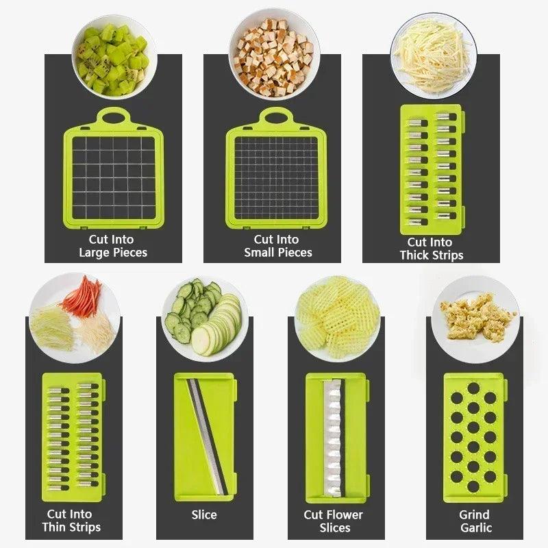 16-in-1 MasterChef Veggie Chopper – Slice, Dice, and Grate with Ease - Alyando