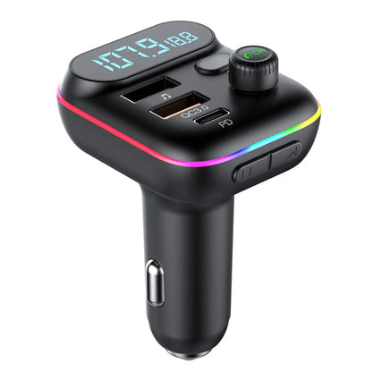 Car Bluetooth FM Transmitter with USB PD Fast Charger