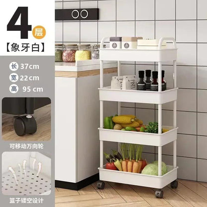 Multi-Layer Trolley Storage Rack – Organize Your Space with Ease! - Alyando