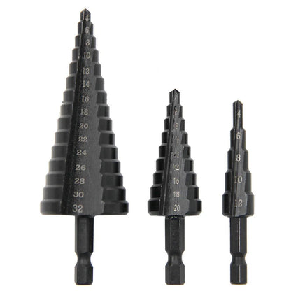 Hexagonal Shank Step Drill Bit Set – Precise & Durable! - Alyando