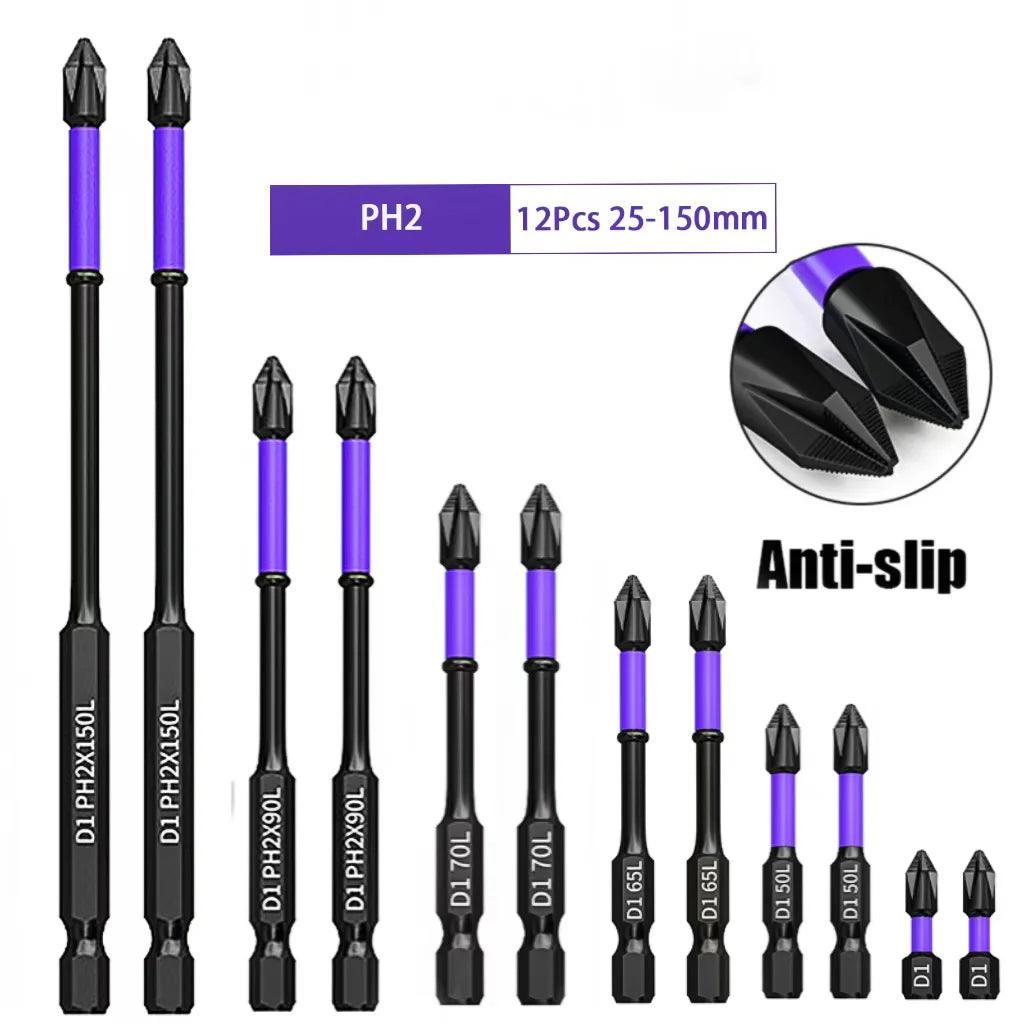 D1 Anti-Slip Shock-Proof Screwdriver Bits – Strong & Magnetic! - Alyando