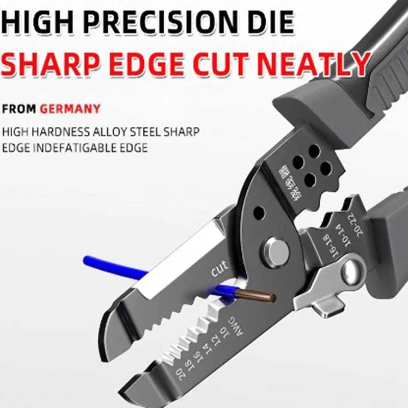 Professional Electrician Wire Tool – Crimp, Cut, and Strip with Ease! - Alyando