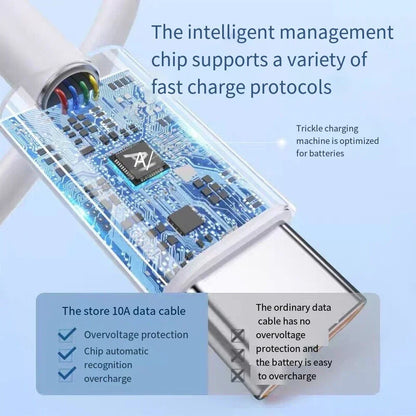 120W 10A Fast Charger PD Dual USB-C to Type-C Cable