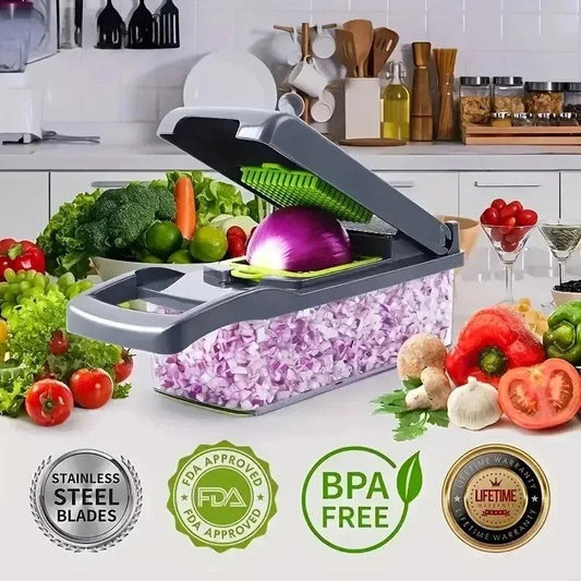 16-in-1 MasterChef Veggie Chopper – Slice, Dice, and Grate with Ease - Alyando