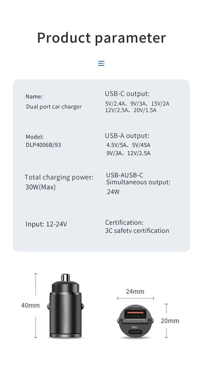 200W PD QC Fast Charging Car Charger – Power On the Go! - Alyando