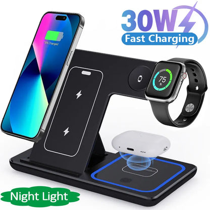 30W 3-in-1 Foldable Wireless Charging Station: The Ultimate Charging Solution for Your Devices