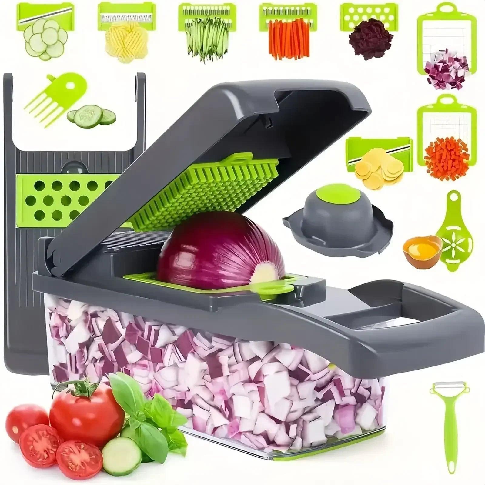 16-in-1 MasterChef Veggie Chopper – Slice, Dice, and Grate with Ease - Alyando