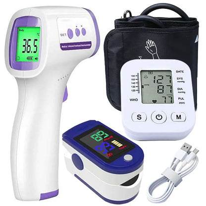 LCD Portable Health Care Pulse Meter | Digital BP Monitor & Tonometer