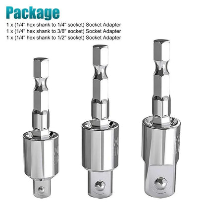 360° Rotatable Electric Drill Socket Adapter Set – Power & Precision! - Alyando