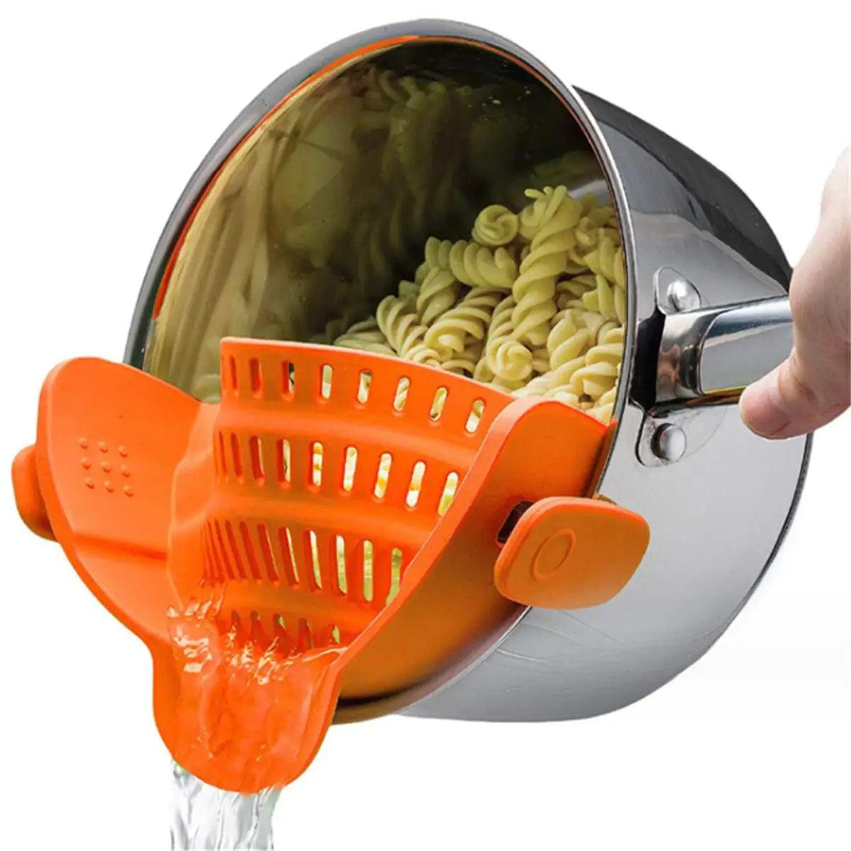 Clip-On Kitchen Strainer – Perfect for Pots, Pans, and Bowls - Alyando