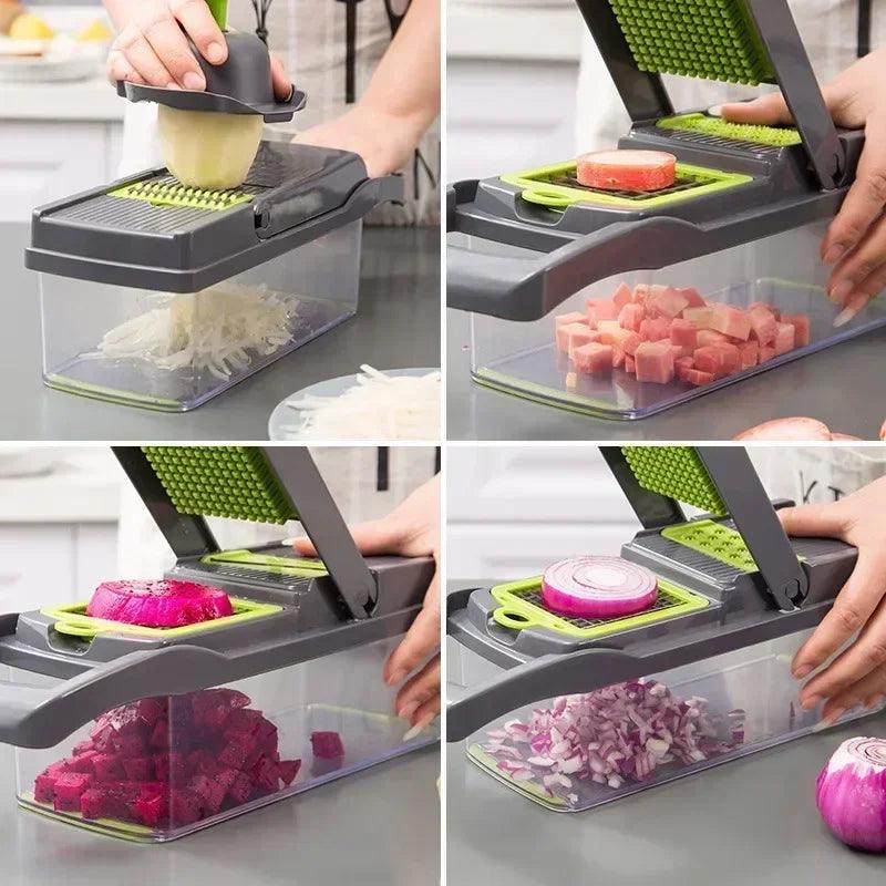 16-in-1 MasterChef Veggie Chopper – Slice, Dice, and Grate with Ease - Alyando