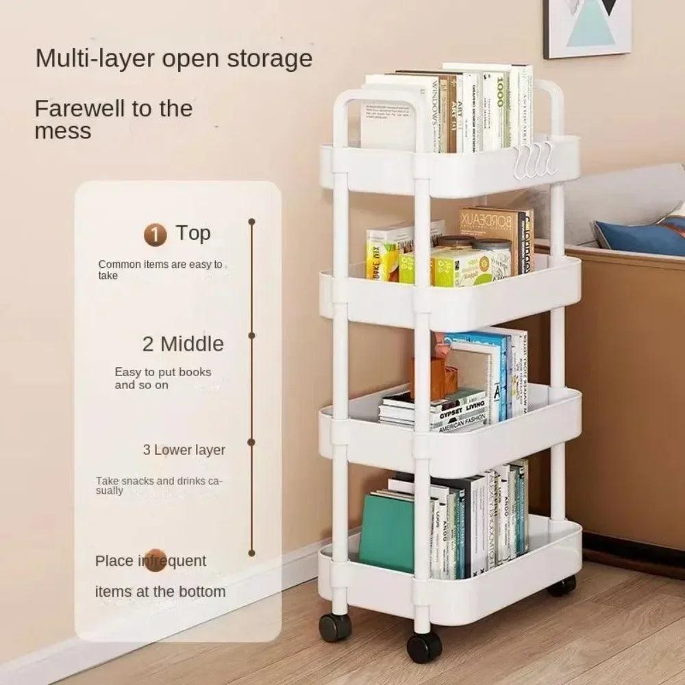 Multi-Layer Trolley Storage Rack – Organize Your Space with Ease! - Alyando