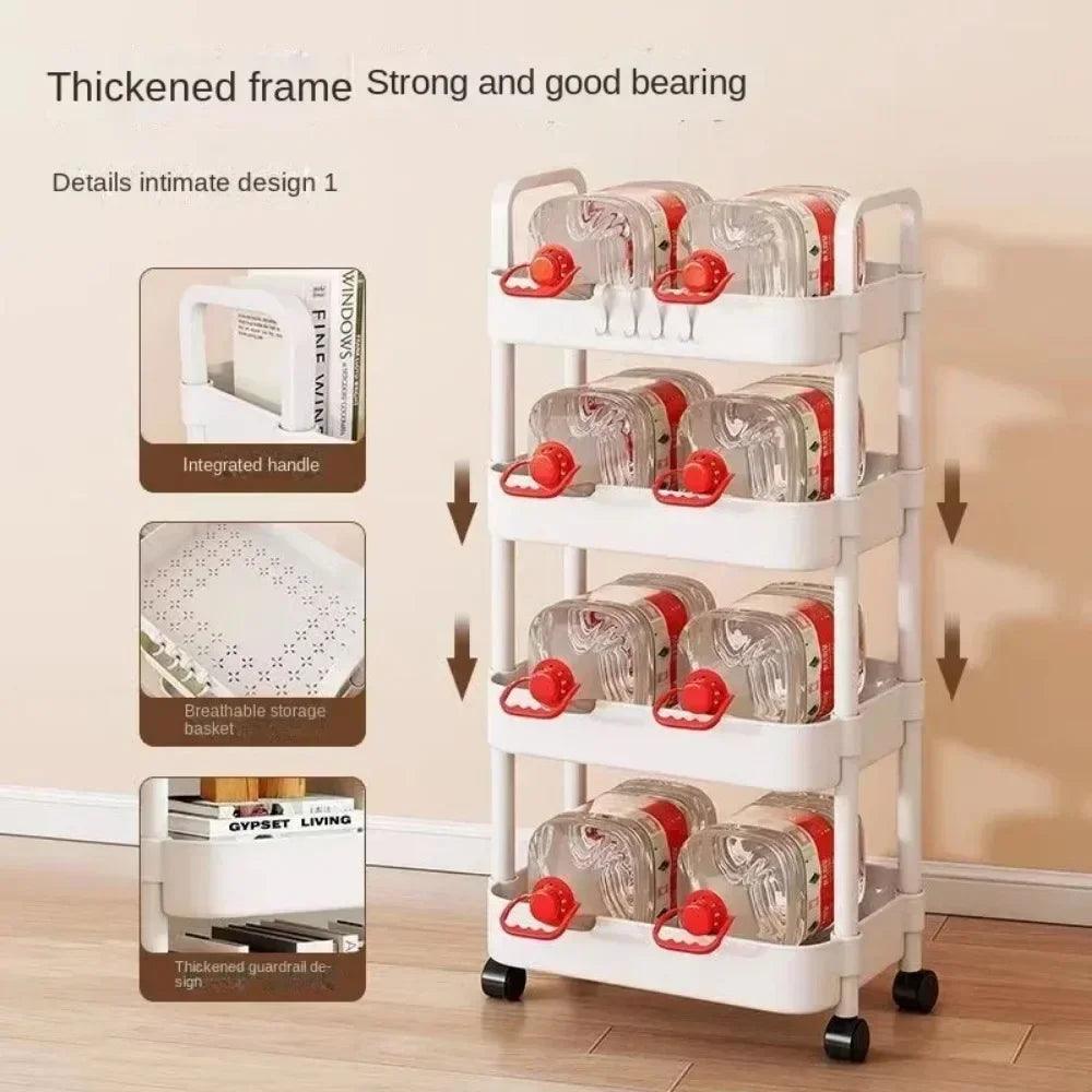 Multi-Layer Trolley Storage Rack – Organize Your Space with Ease! - Alyando