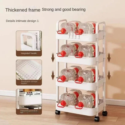 Multi-Layer Trolley Storage Rack – Organize Your Space with Ease! - Alyando