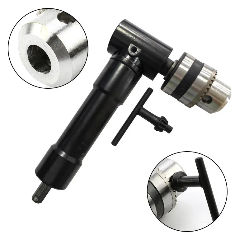 90° Right Angle Drill Adapter | Aluminum Alloy Corner Tool for Tight Spaces