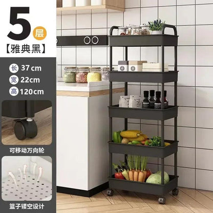 Multi-Layer Trolley Storage Rack – Organize Your Space with Ease! - Alyando