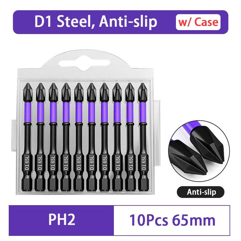 D1 Anti-Slip Shock-Proof Screwdriver Bits – Strong & Magnetic! - Alyando