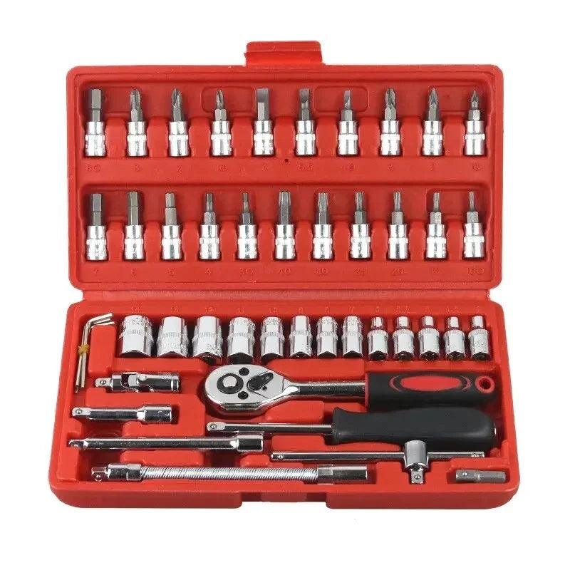 46-Piece Car Repair Tool Kit – Complete Auto Repair Solution! - Alyando