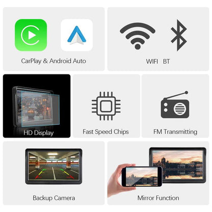 7 inch Portable CarPlay Android Radio - Alyando