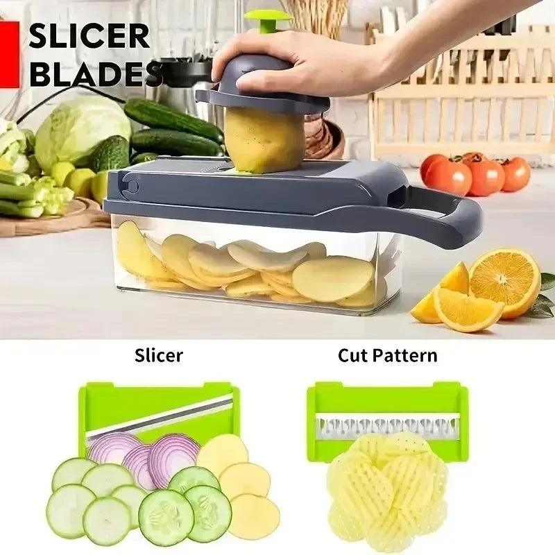 16-in-1 MasterChef Veggie Chopper – Slice, Dice, and Grate with Ease - Alyando