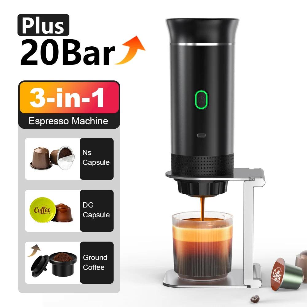 Wireless Electric Portable Espresso Coffee Machine – Fresh Coffee Anywhere! - Alyando