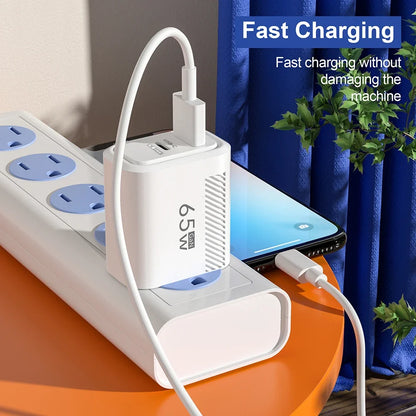 65W GaN USB-C Fast Charging Wall Adapter