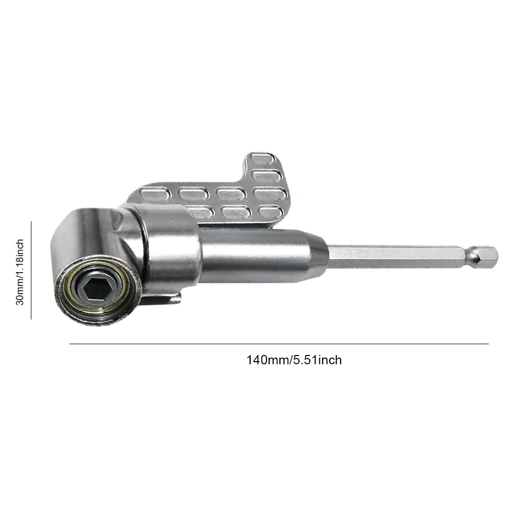 1/4 Inch Right Angle Drill Adapter | 90°/105° Chuck & Socket Attachment